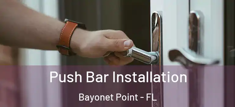  Push Bar Installation Bayonet Point - FL